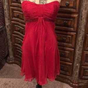 Badgley Mischa’s short strapless cocktail dress